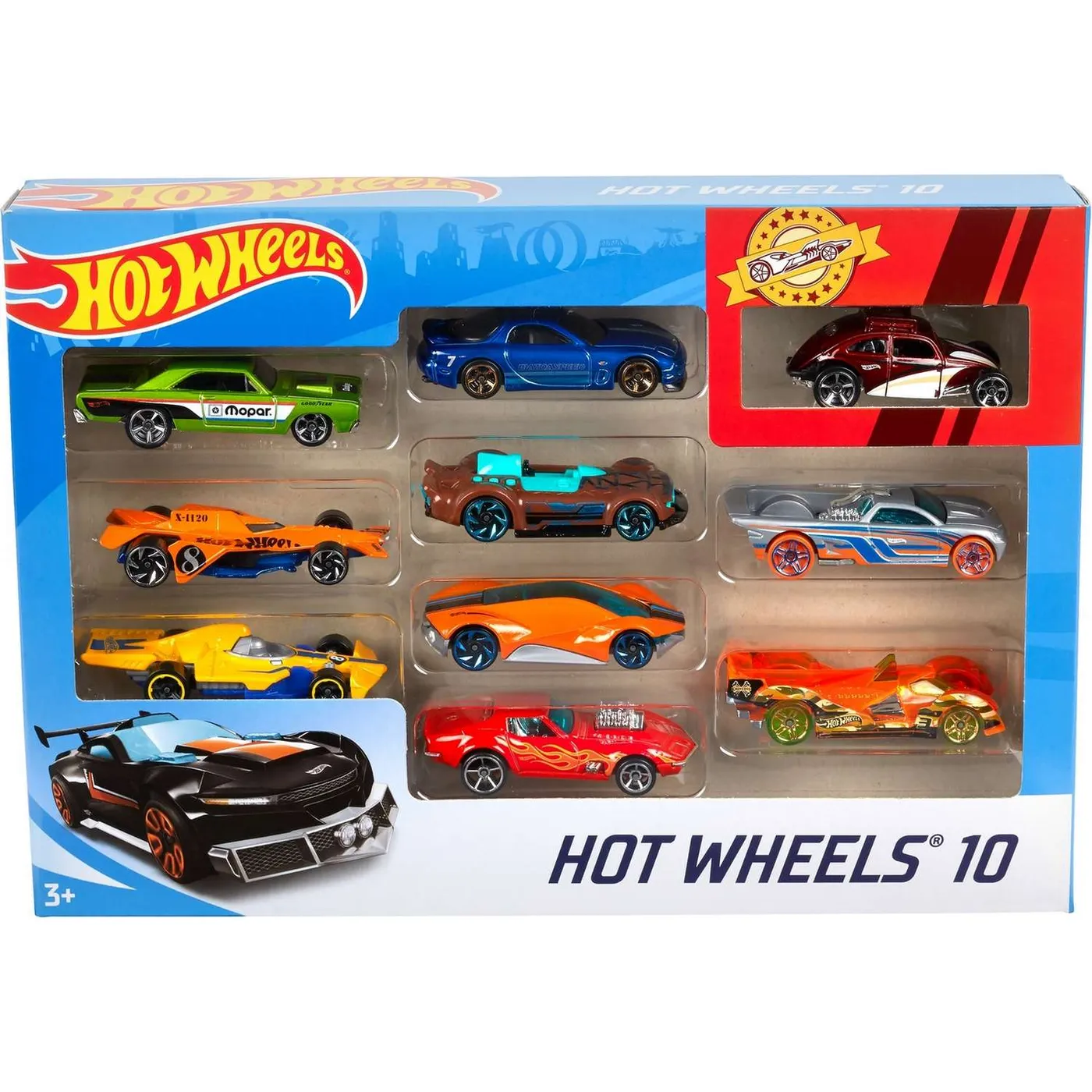 Подарочный набор Hot Wheels Базовые машинки (10 шт.) в ассортименте купить  по цене 14990 ₸ в интернет-магазине Детский мир