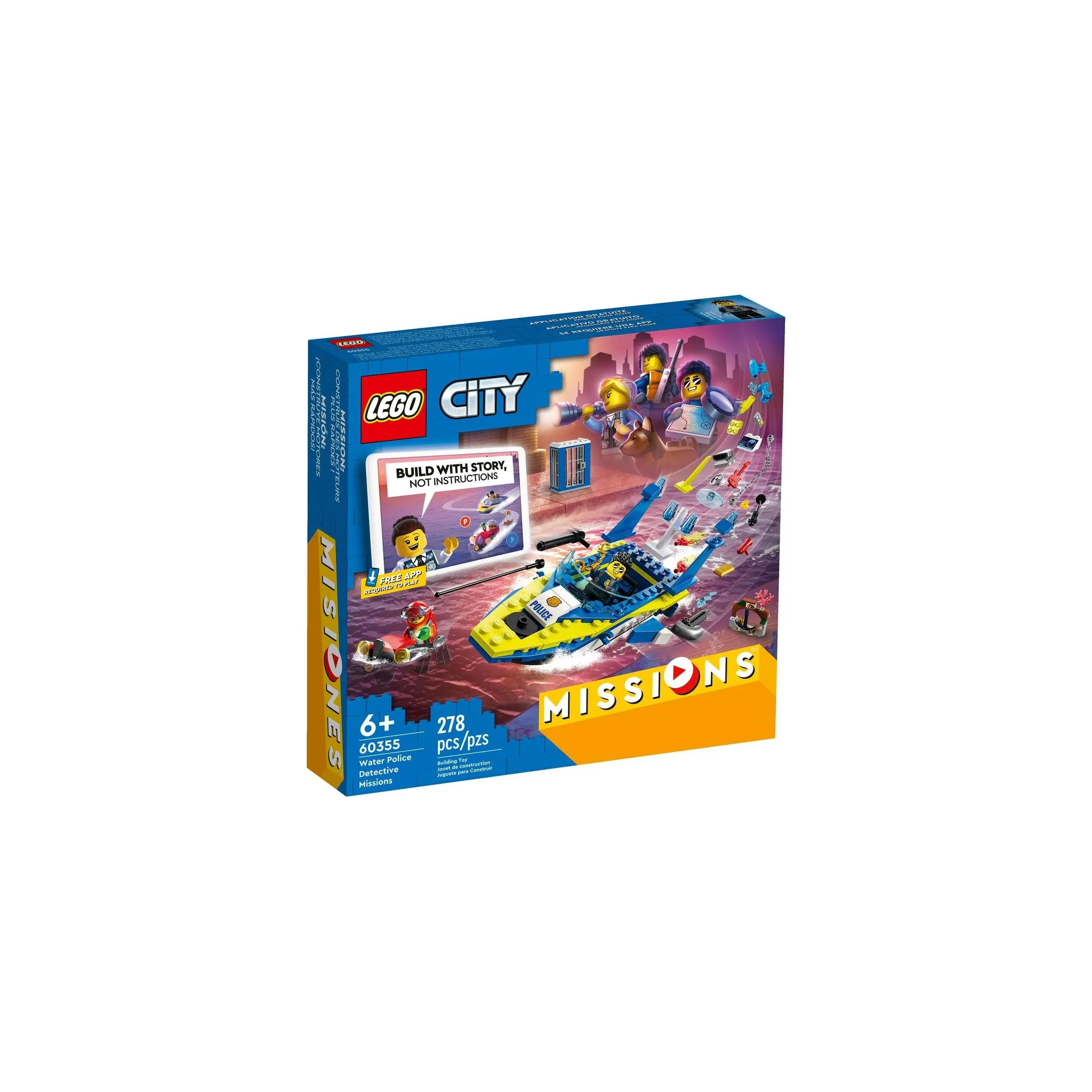 Конструктор LEGO City Water Police Detective Missions 60355 купить по цене  9990 ₸ в интернет-магазине Детский мир