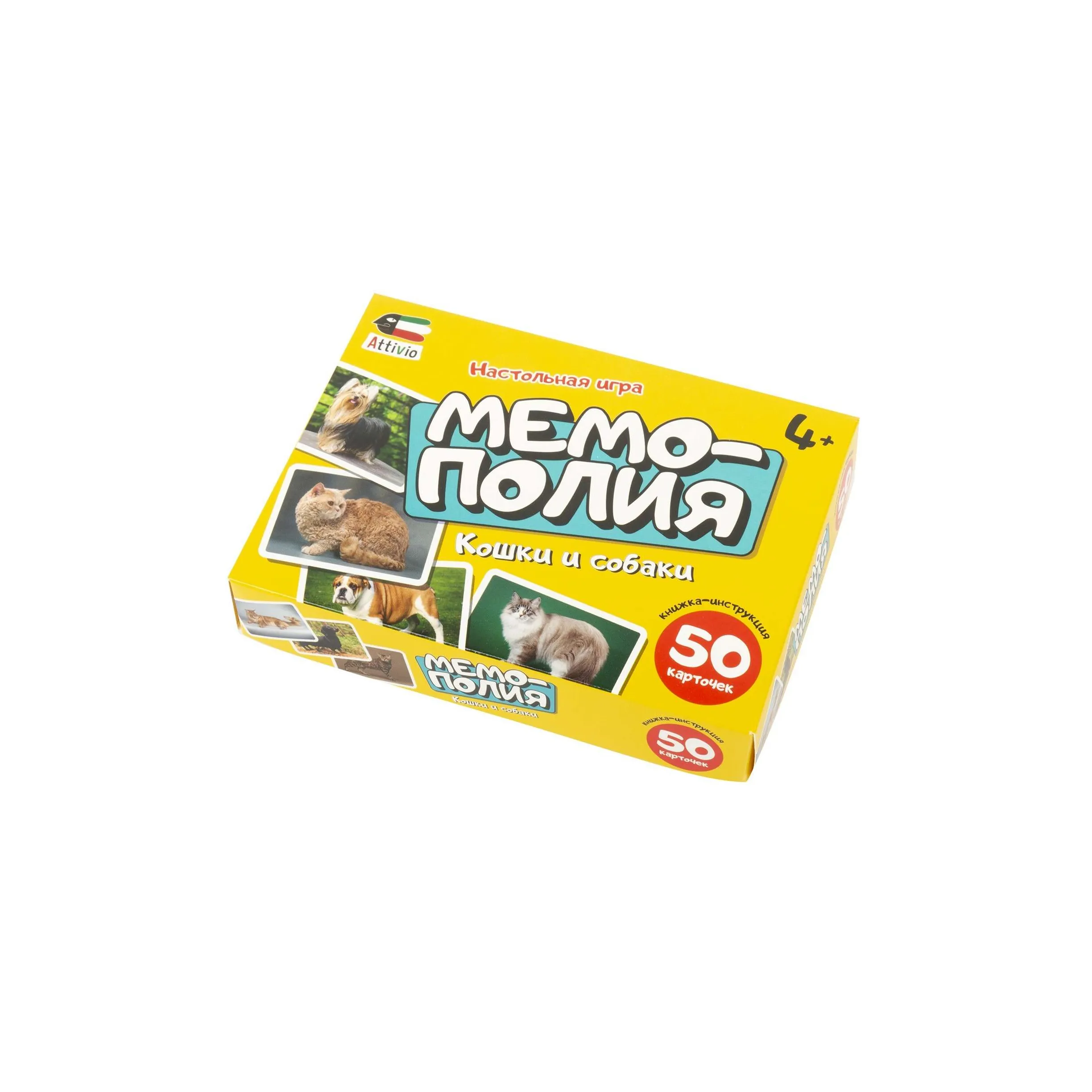 Игра Attivio Мемополия Кошки и собаки 02162 купить по цене 6.79 руб. в  интернет-магазине Детмир