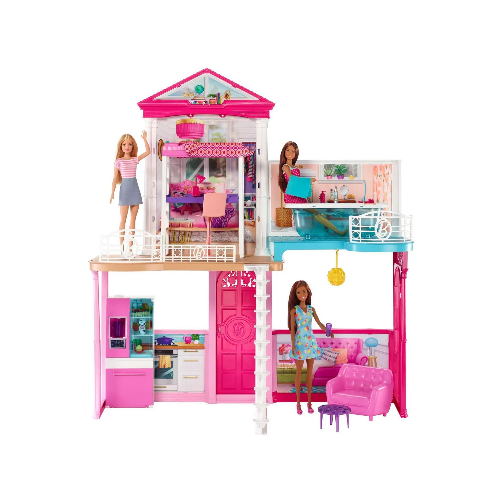 Набор игровой Barbie дом+куклы +аксессуары GLH56 купить по цене 75590 ₸ в  интернет-магазине Детский мир