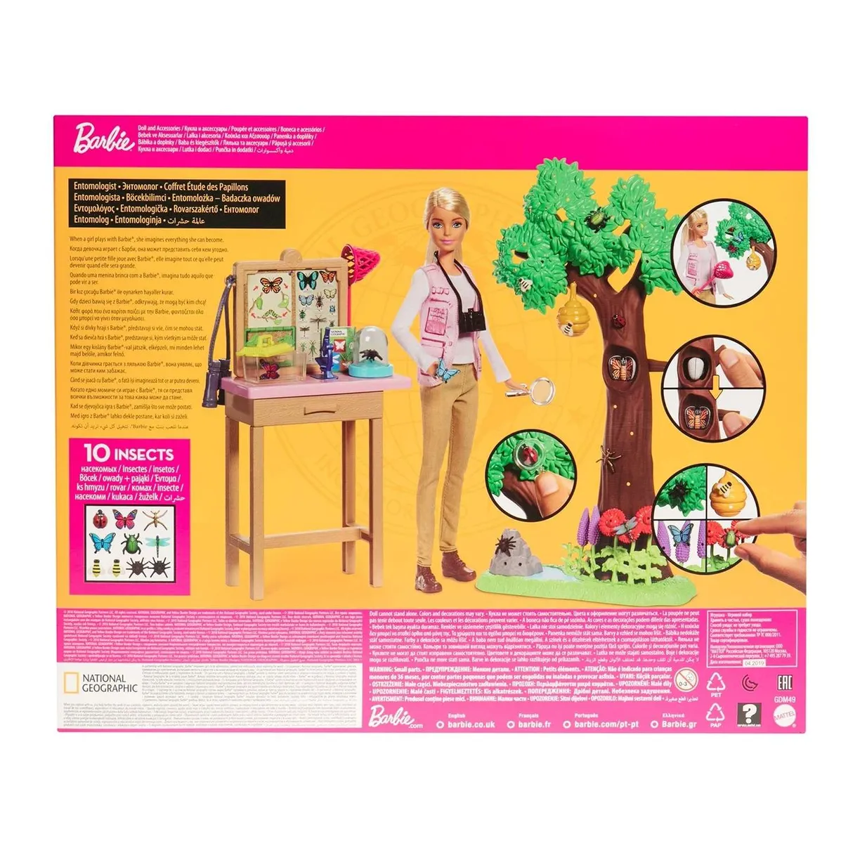 Кукла Barbie Кем быть National Geographic Энтомолог GDM49 купить по цене  21090 ₸ в интернет-магазине Детский мир