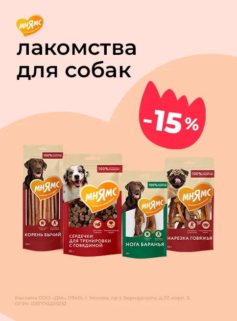 май_19.05.2025-25.05.2025_зоо маркетинг_Скидка 15% на лакомства для собак Мнямс_сайт_листинг